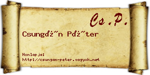 Csungán Péter névjegykártya